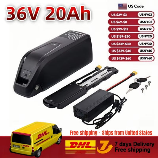 Hailong E-Bike Battery 36V 48V 20000Mah 20Ah Mountain Bicycle 18650 Electric Bateria Pack for Bafang 1500W 1000W 750W 500W