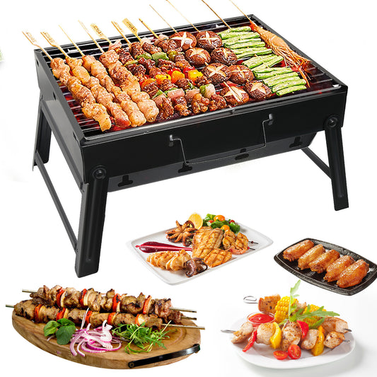 BBQ Barbecue Grill Fold Portable Charcoal Stove Camping Garden Outdoor BBQ US