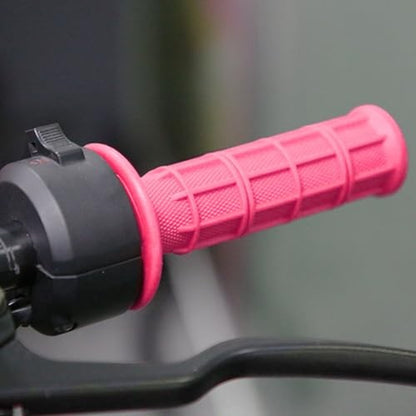 Motorcycle Hand Grips, 2PCS 7/8" 22Mm 24Mm Non-Slip Soft Rubber Pink