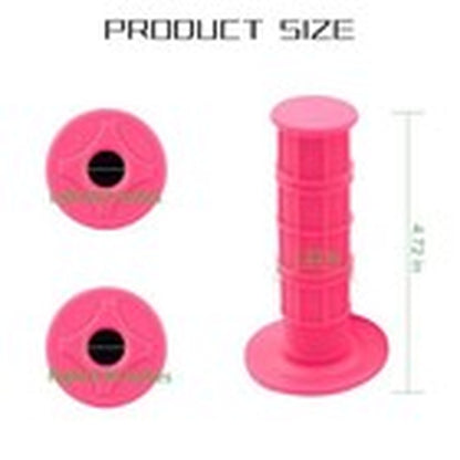 Motorcycle Hand Grips, 2PCS 7/8" 22Mm 24Mm Non-Slip Soft Rubber Pink