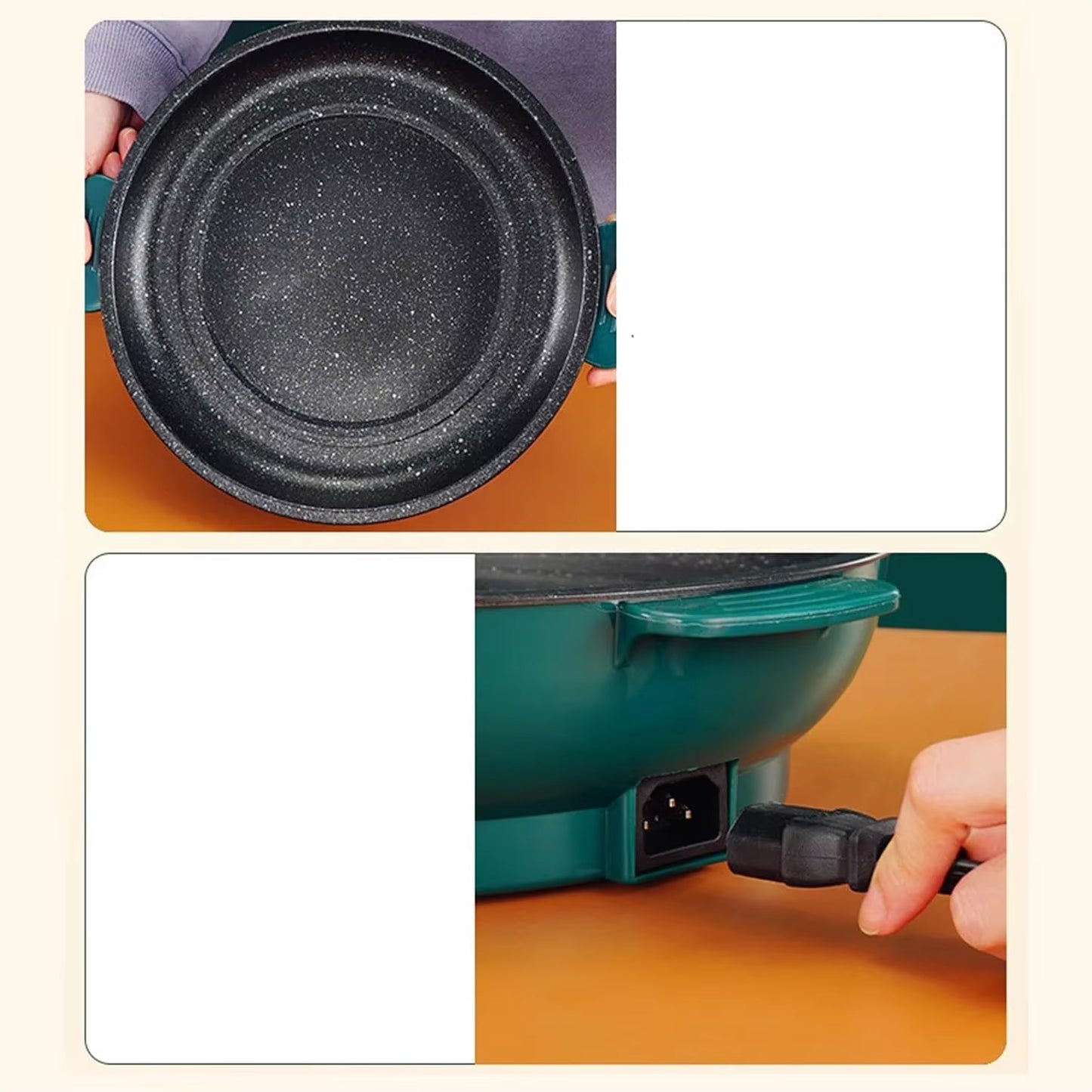 Portable Multifunctional Indoor Grill Griddle - 110V BBQ Skillet for Indoor Frying Smoker Digital Silicone Mold Bbq Grill Cover