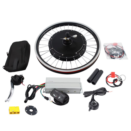 Front Wheel Hub Electric Bike Conversion Kit 48V 1000W E-Bike Powerful Hub Motor Kit 20-Inch E-Bike Wheel Conversion Kit